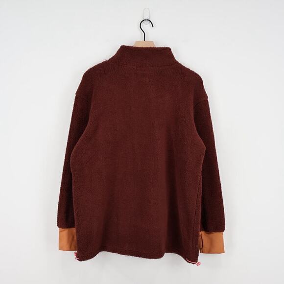 Aerie OFFLINE Sherpa Nylon Quarter Zip Pullover Small Maroon/Pink Size M NWT - Picture 7 of 9